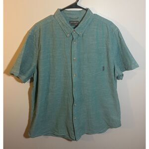 Eddie Bauer Men’s XXL Teal Green Short‑Sleeve Button‑Down Shirt – Lightweight